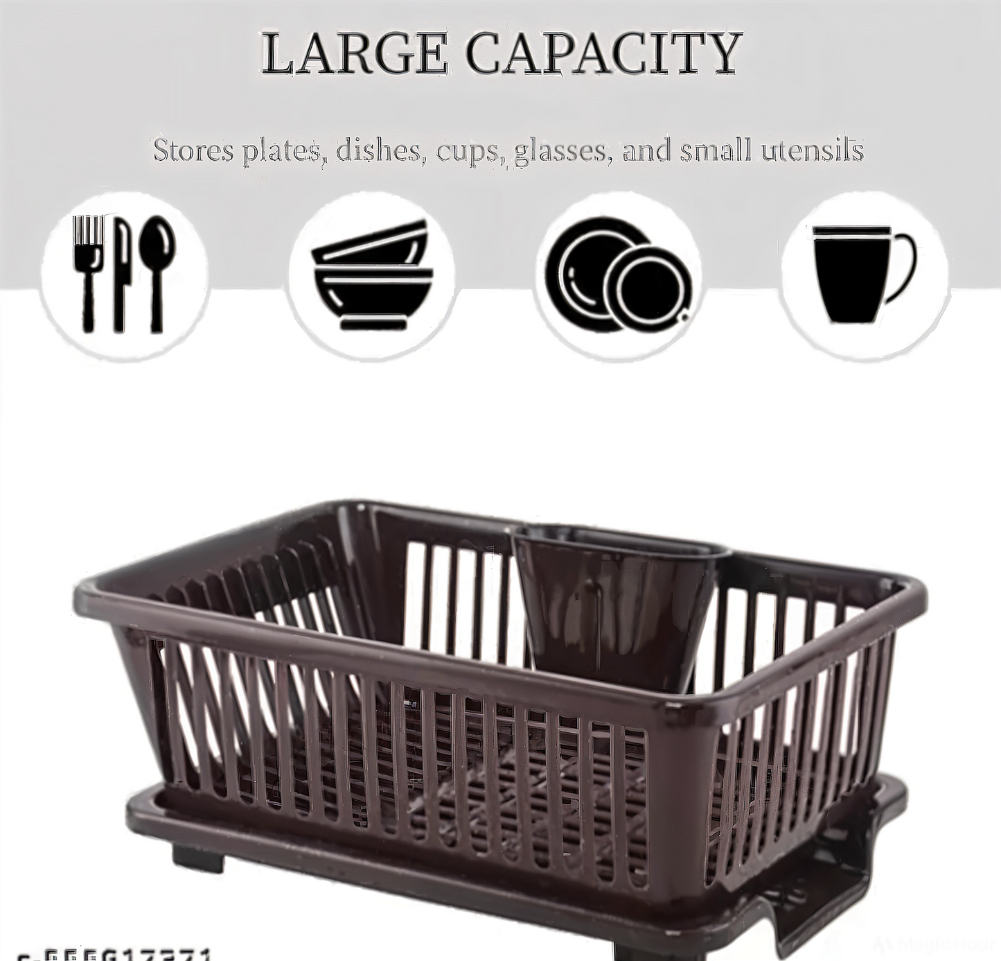 Basket Drainer & Dish Rack for Kitchen with Drainer/