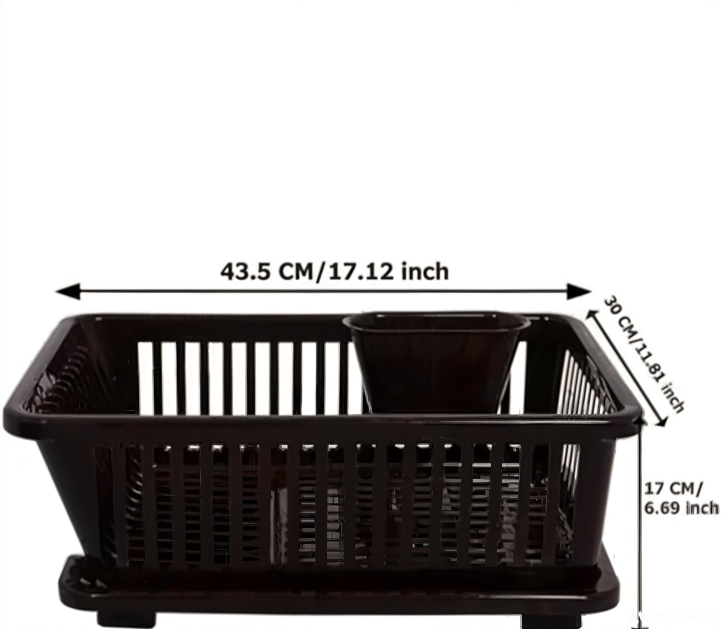 Basket Drainer & Dish Rack for Kitchen with Drainer/