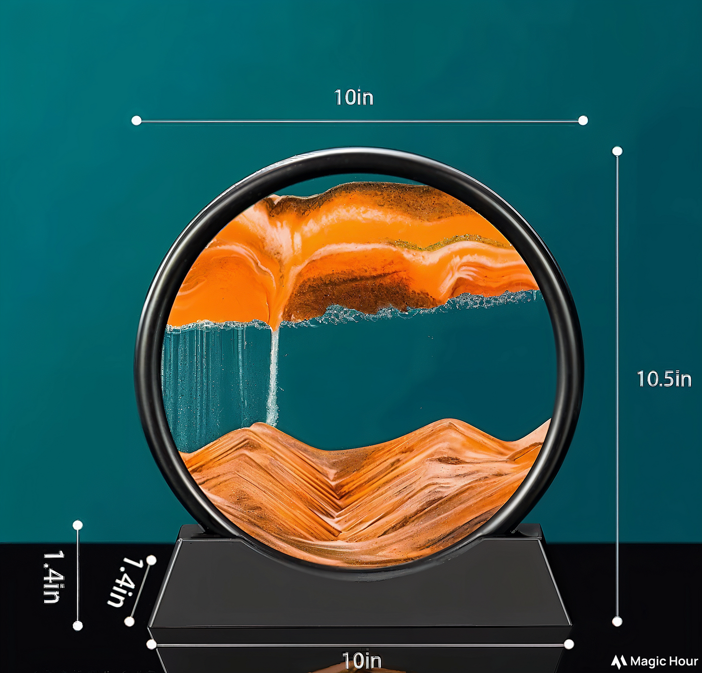 Moving Sand Art Picture Glass Liquid Painting 3D