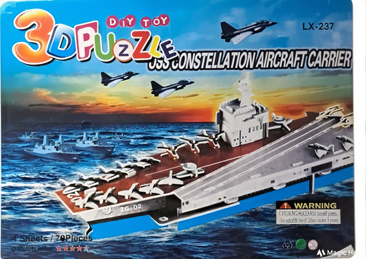 3D Puzzle Aircraft Carrier Model Kit  |